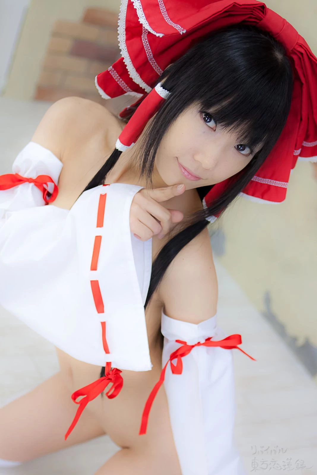 lenfried touhou hakurei reimu sexy ero cosplay