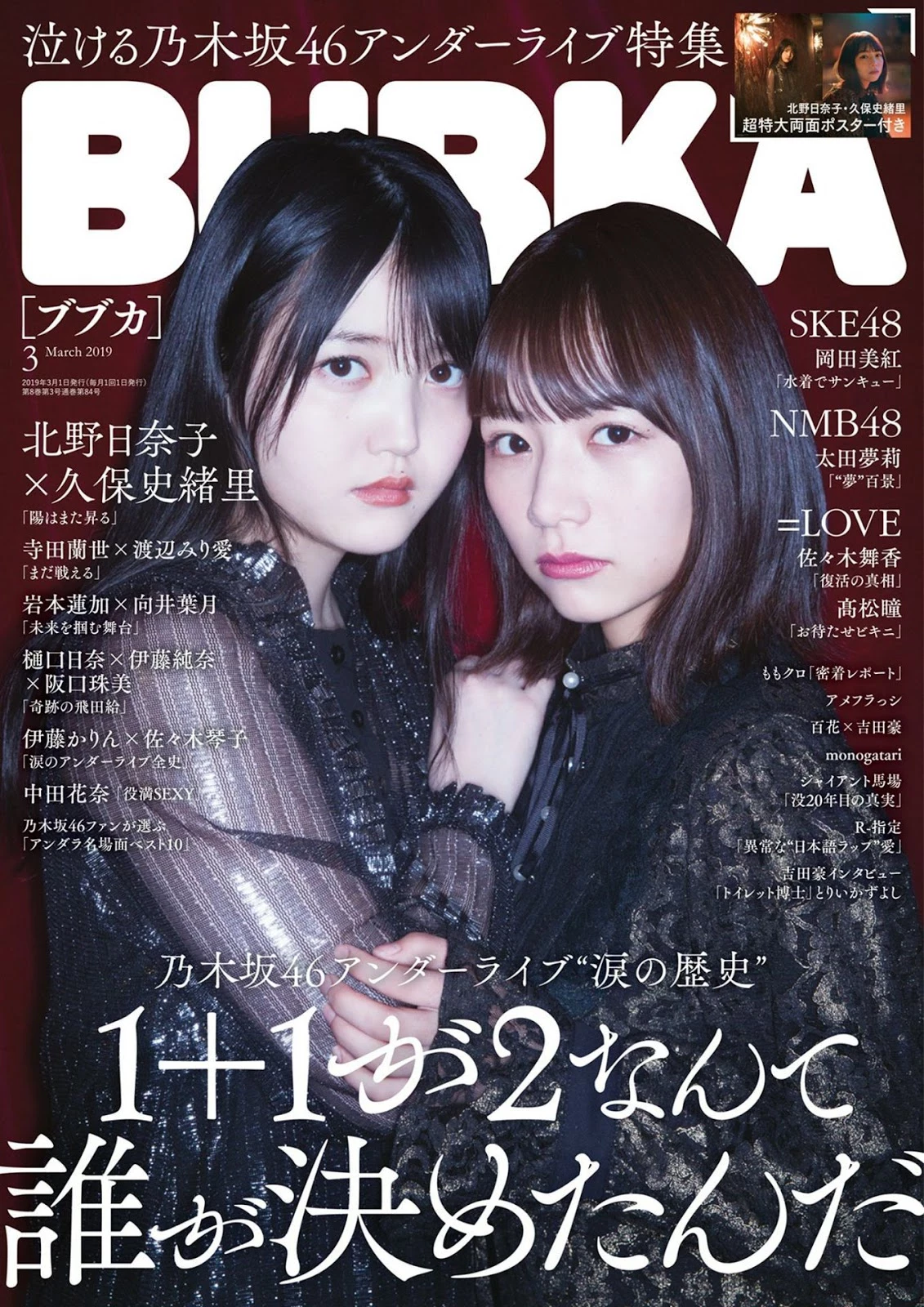 Hinako Kitano 北野日奈子, Shiori Kubo 久保史绪里, BUBKA 2019.03 [ブブカ 2019年3月号]