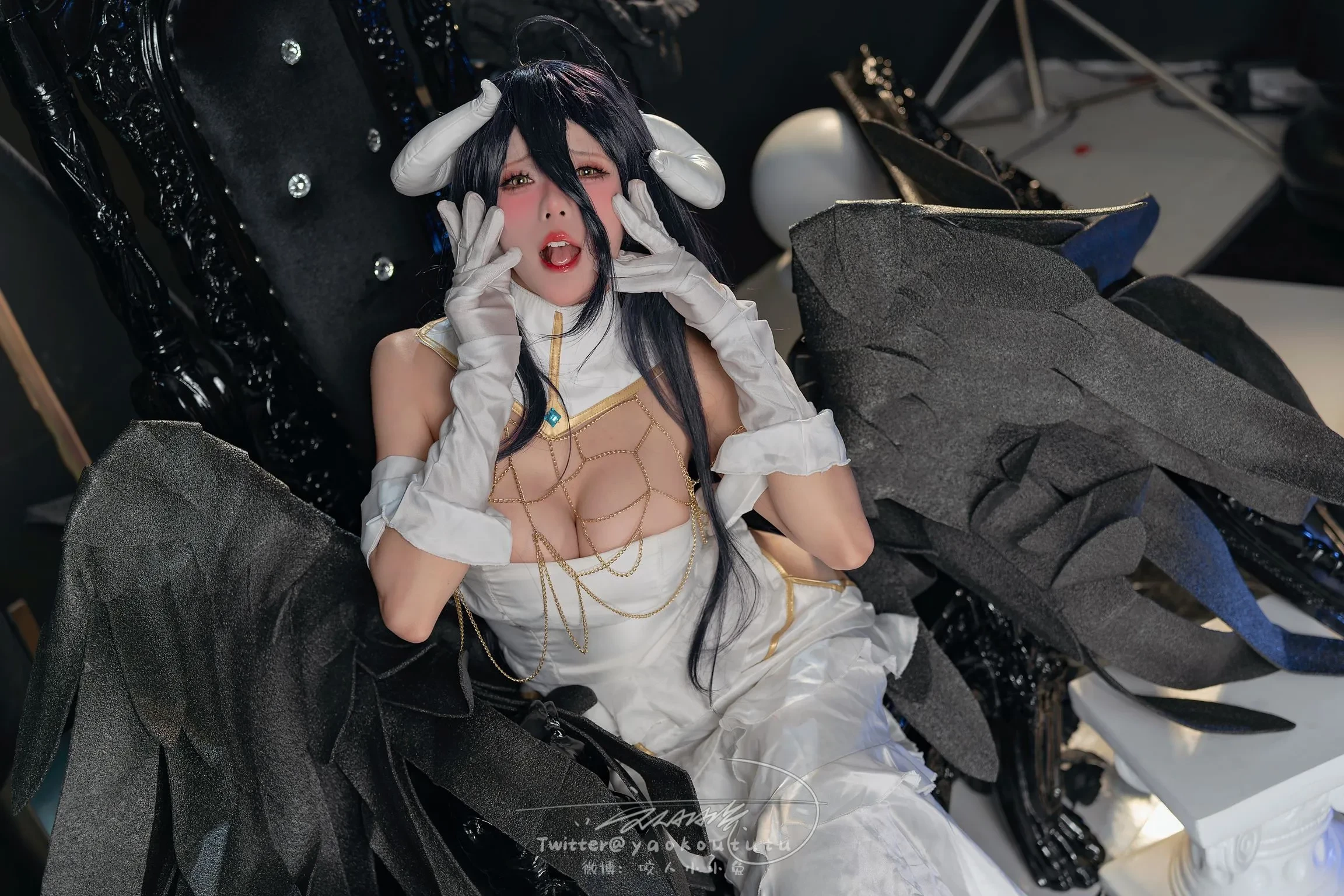 Coser@黏黏团子兔： 魅魔之耻 雅儿贝德&Tell me [73 photos ]