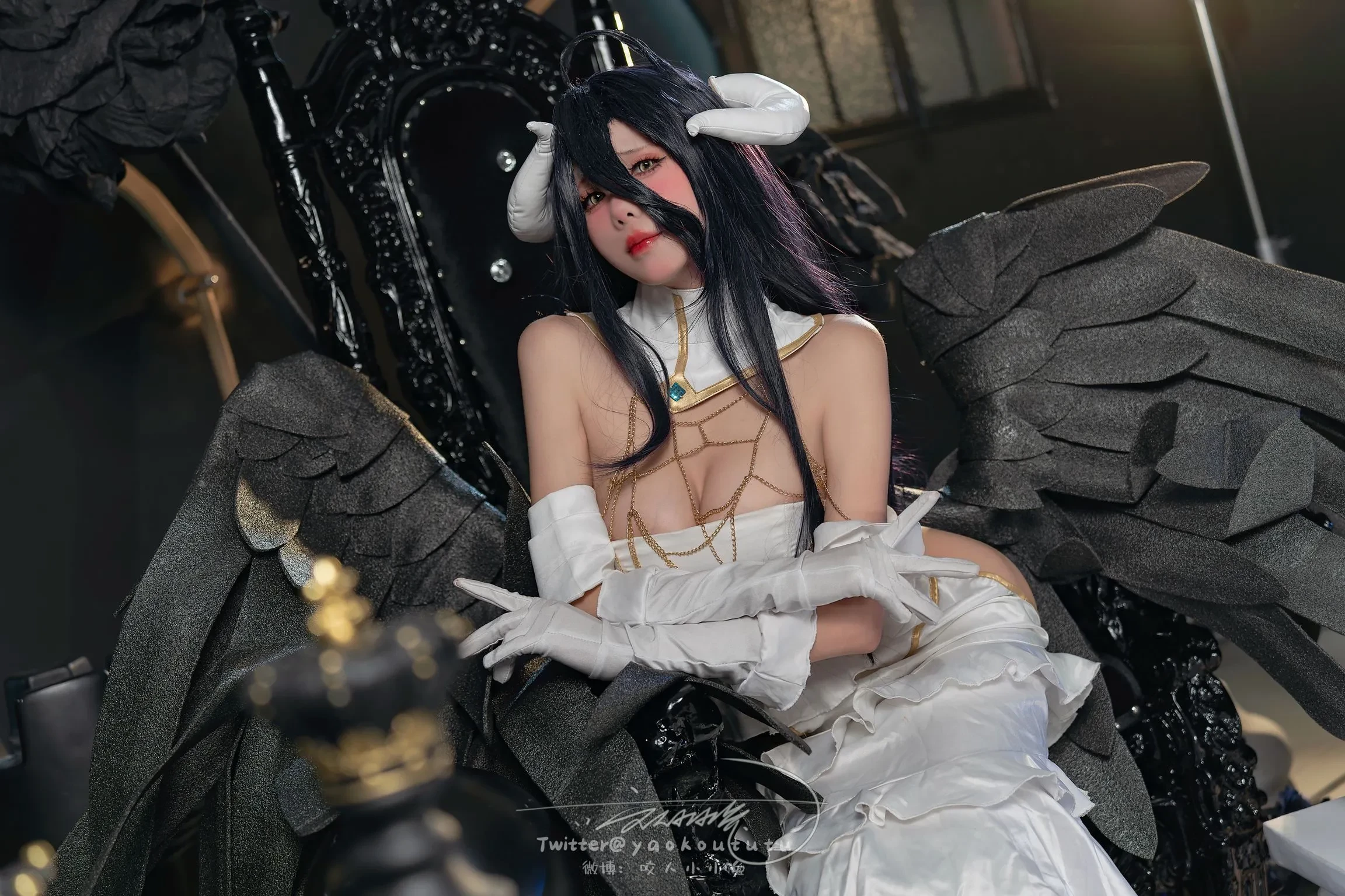 Coser@黏黏团子兔： 魅魔之耻 雅儿贝德&Tell me [73 photos ]