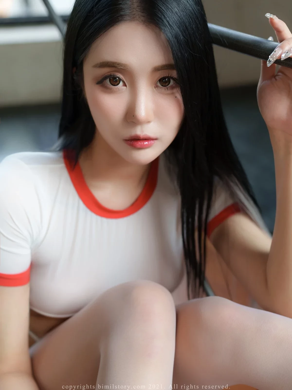 韩国美女模特Bomi-Athletic girl主题性感连体运动内衣配白丝袜秀完美身材诱惑写真105P