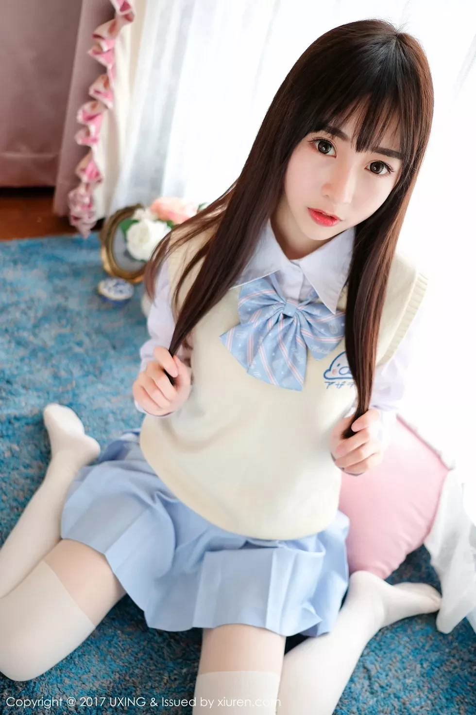 [UXING优星馆]Vol.041_萝莉妹子丸子mayuki清纯学生装秀完美身材清爽迷人写真43P