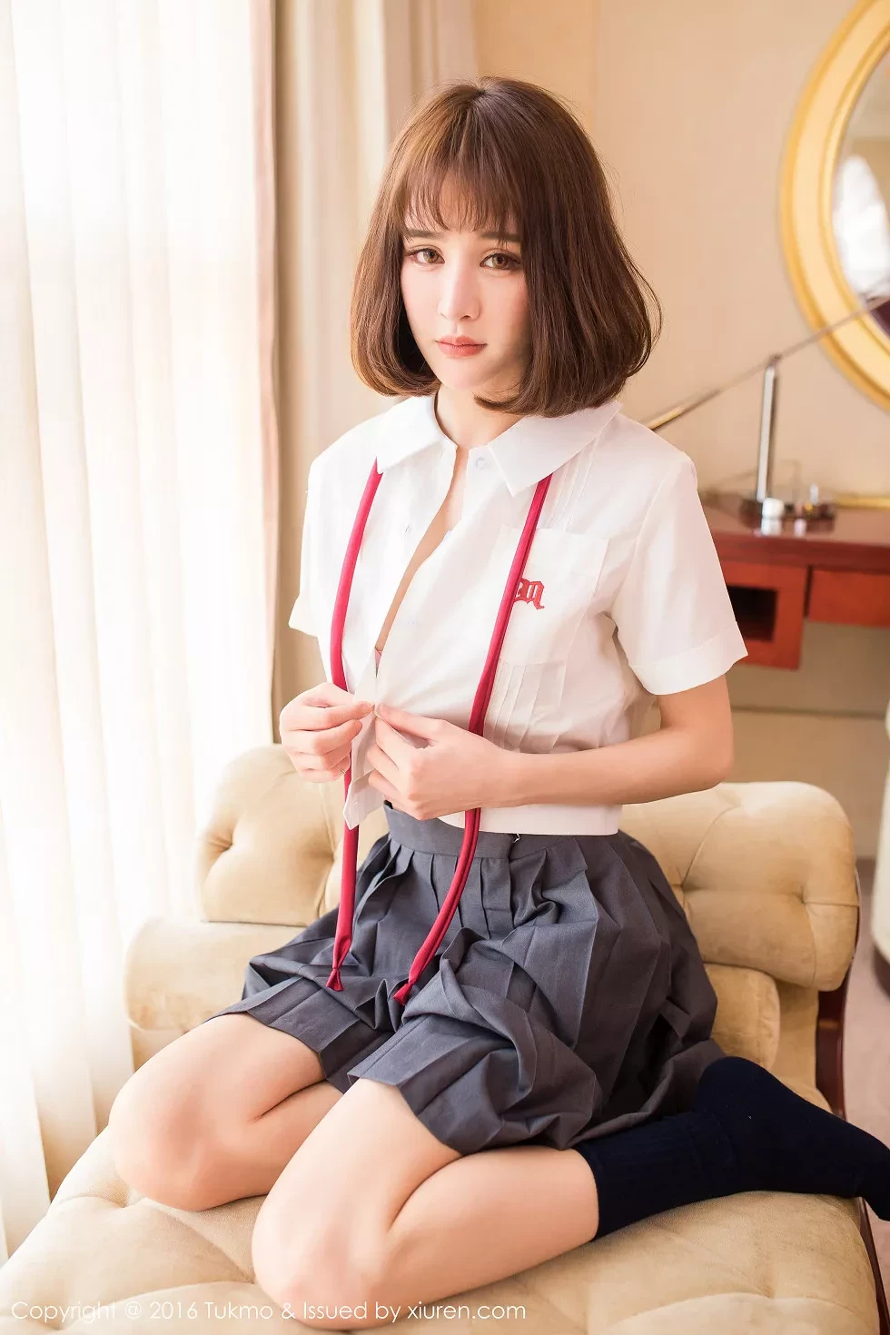 [Tukmo兔几盟]Vol.093_嫩模Cheryl青树学生制服现性感内衣秀完美身材诱惑写真40P