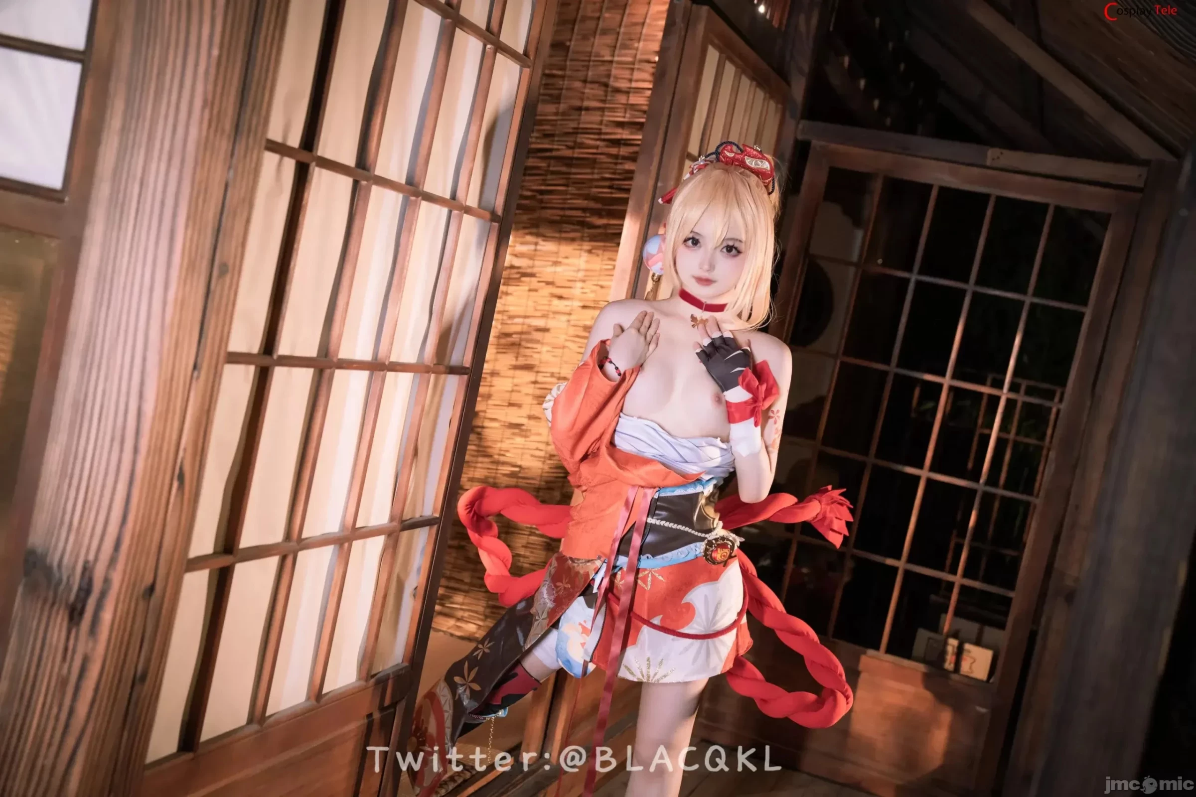 Blacqkl [白莉爱吃巧克力] cosplay Yoimiya – Genshin Impact [92P]