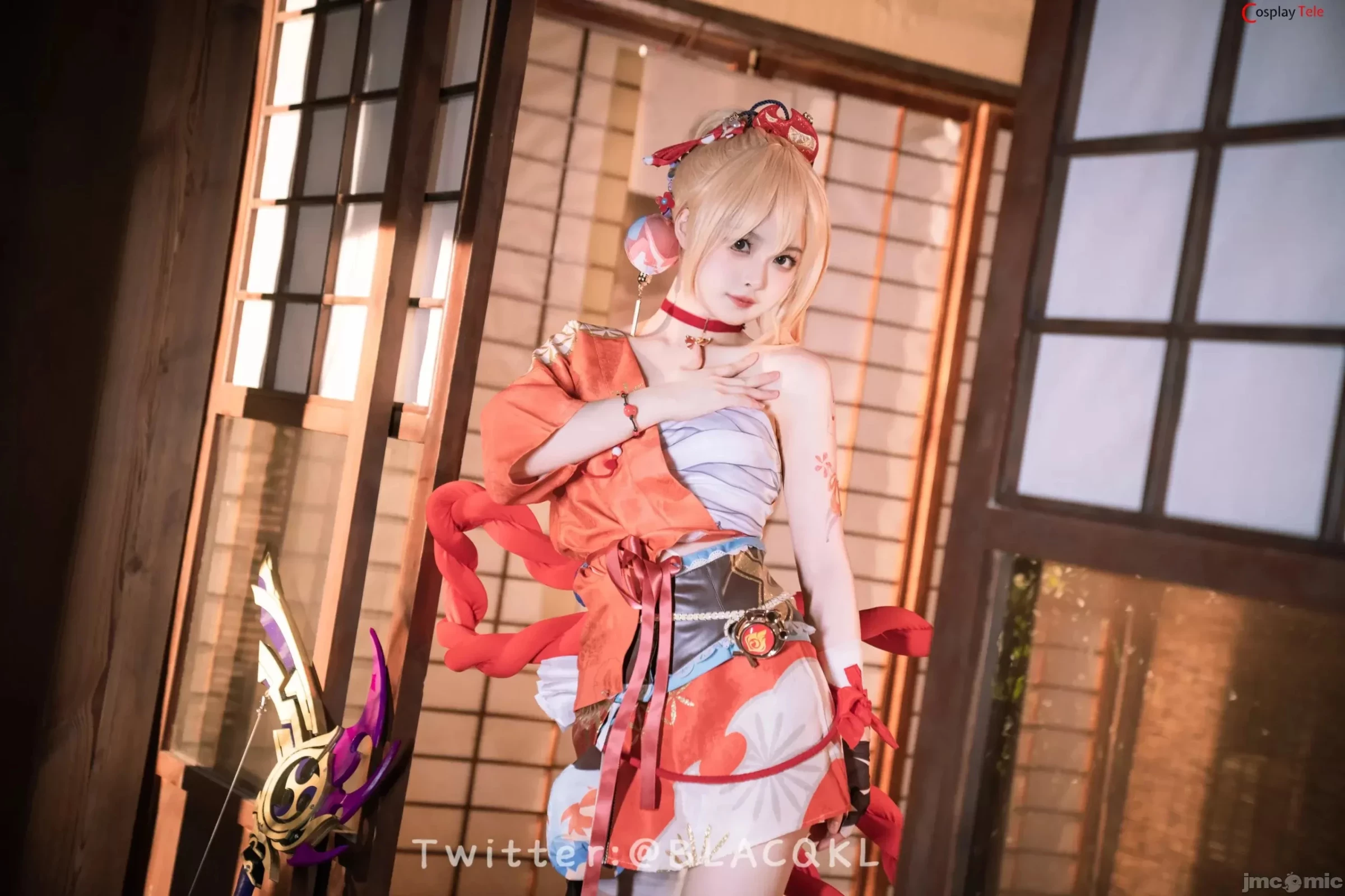 Blacqkl [白莉爱吃巧克力] cosplay Yoimiya – Genshin Impact [92P]