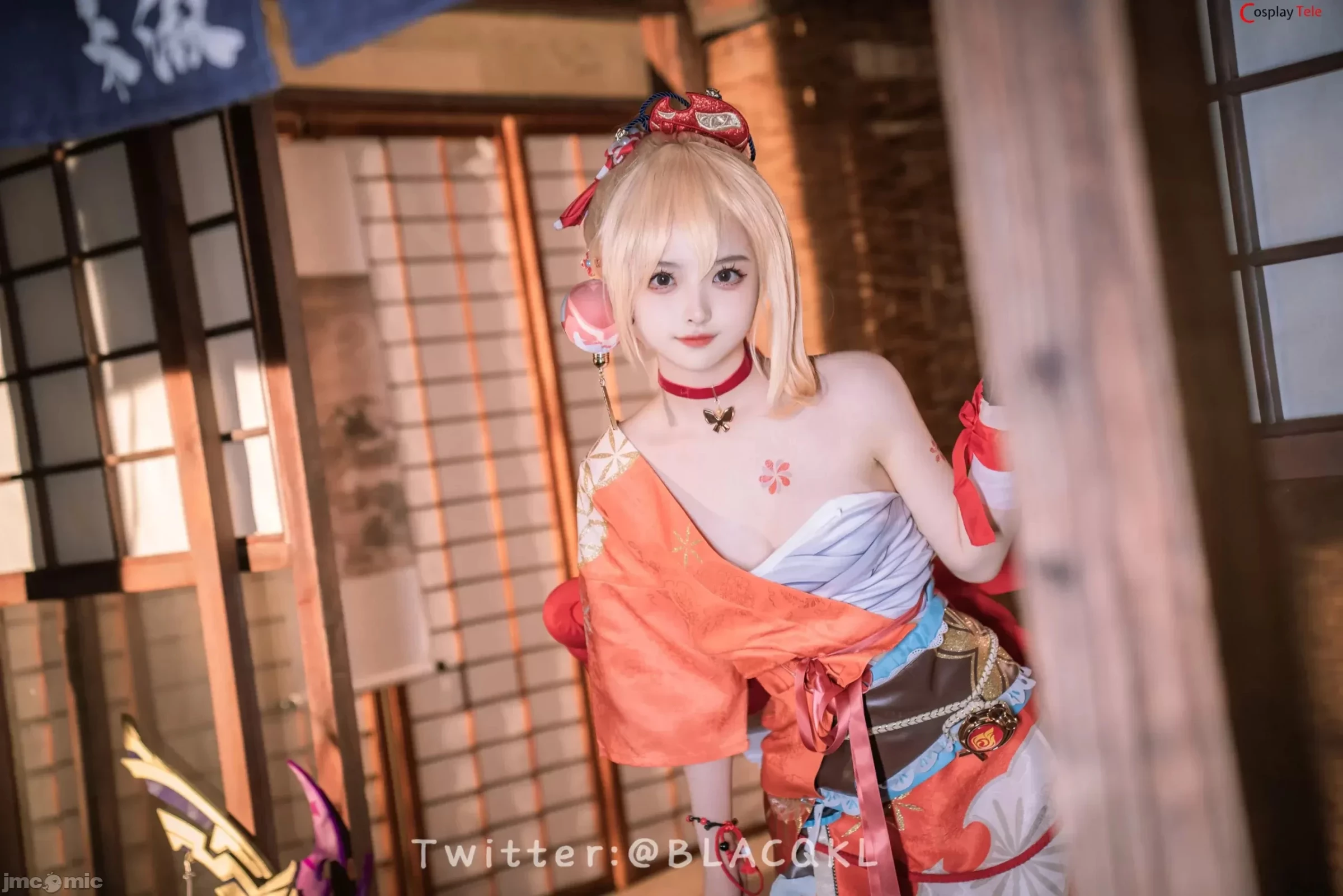 Blacqkl [白莉爱吃巧克力] cosplay Yoimiya – Genshin Impact [92P]