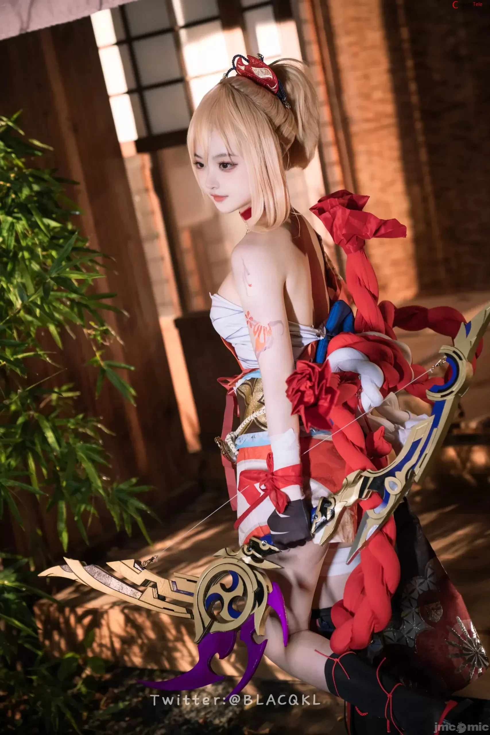 Blacqkl [白莉爱吃巧克力] cosplay Yoimiya – Genshin Impact [92P]