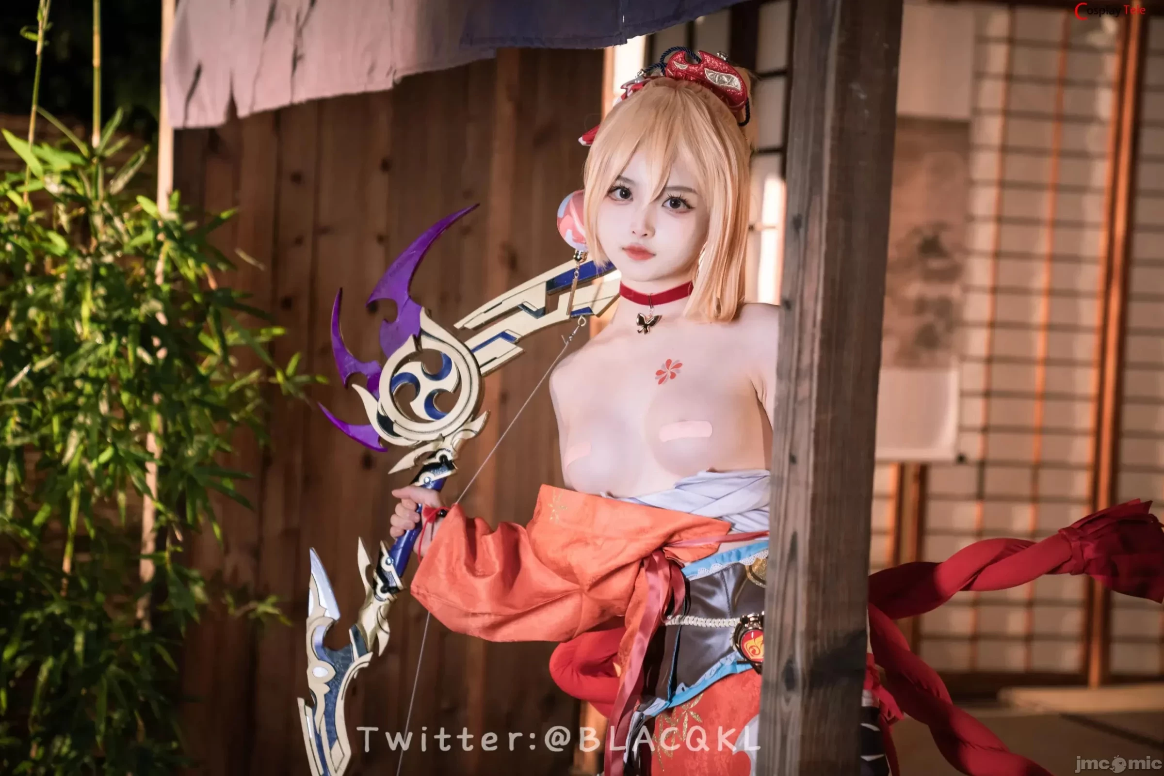 Blacqkl [白莉爱吃巧克力] cosplay Yoimiya – Genshin Impact [92P]