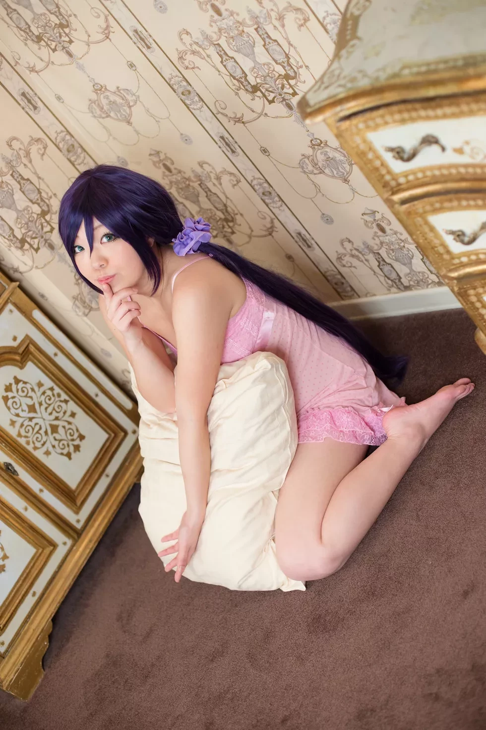 [Cosplay精选]COS正片《は紫や》图集丰满美少女粉红薄纱裙秀豪乳写真200P