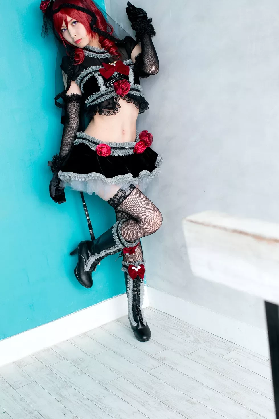 [Cosplay精选]Cosplay正片《Lanthanum》美少女蕾丝渔网丝袜性感写真100P