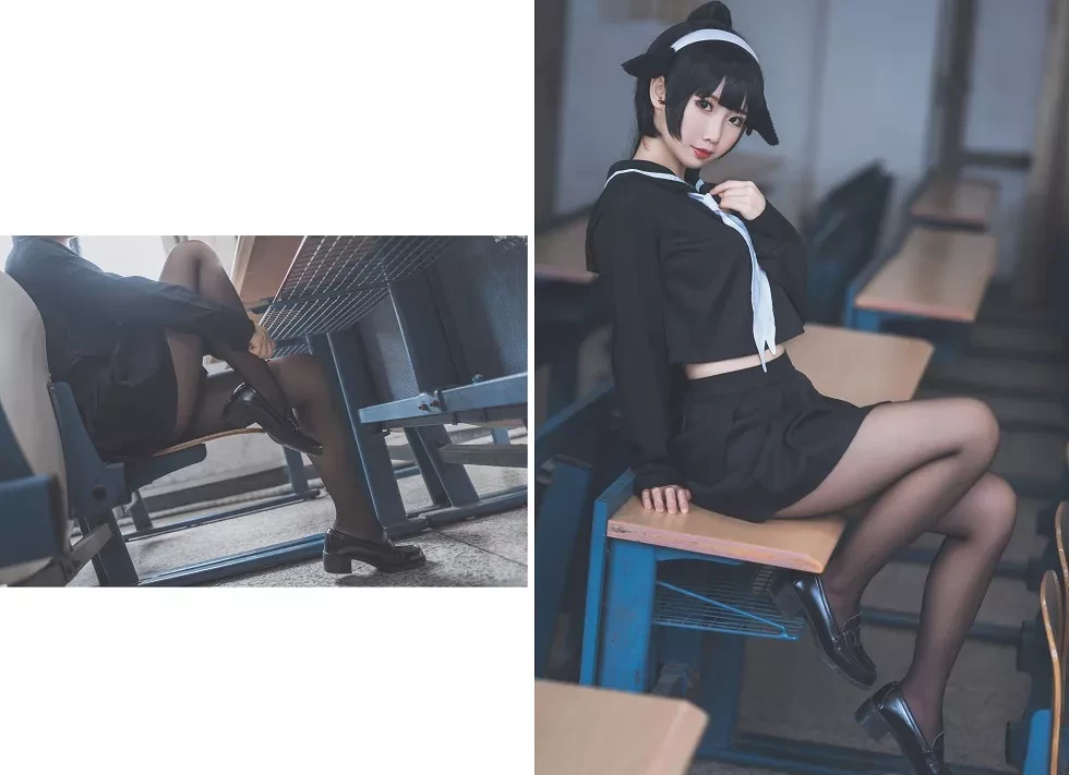 [Cosplay精选]可爱人气Coser面饼仙儿–高雄仙儿黑丝裤袜完美诱惑写真34P