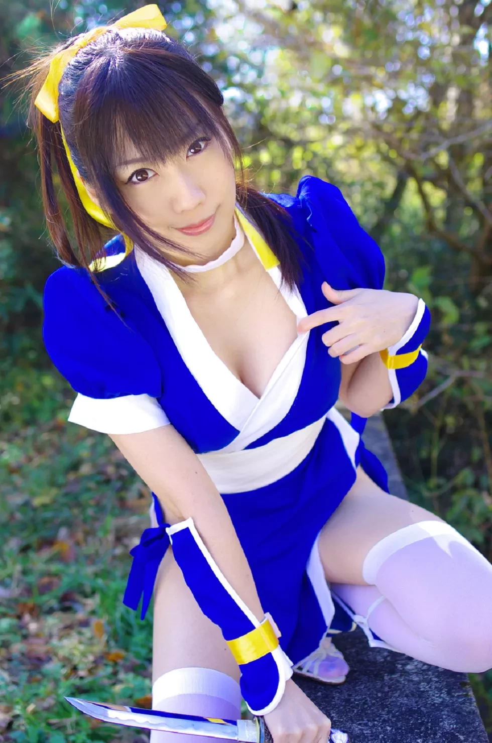 [Cosplay精选]COS正片《霞浪漫》美女武士的白丝美腿性感写真337P