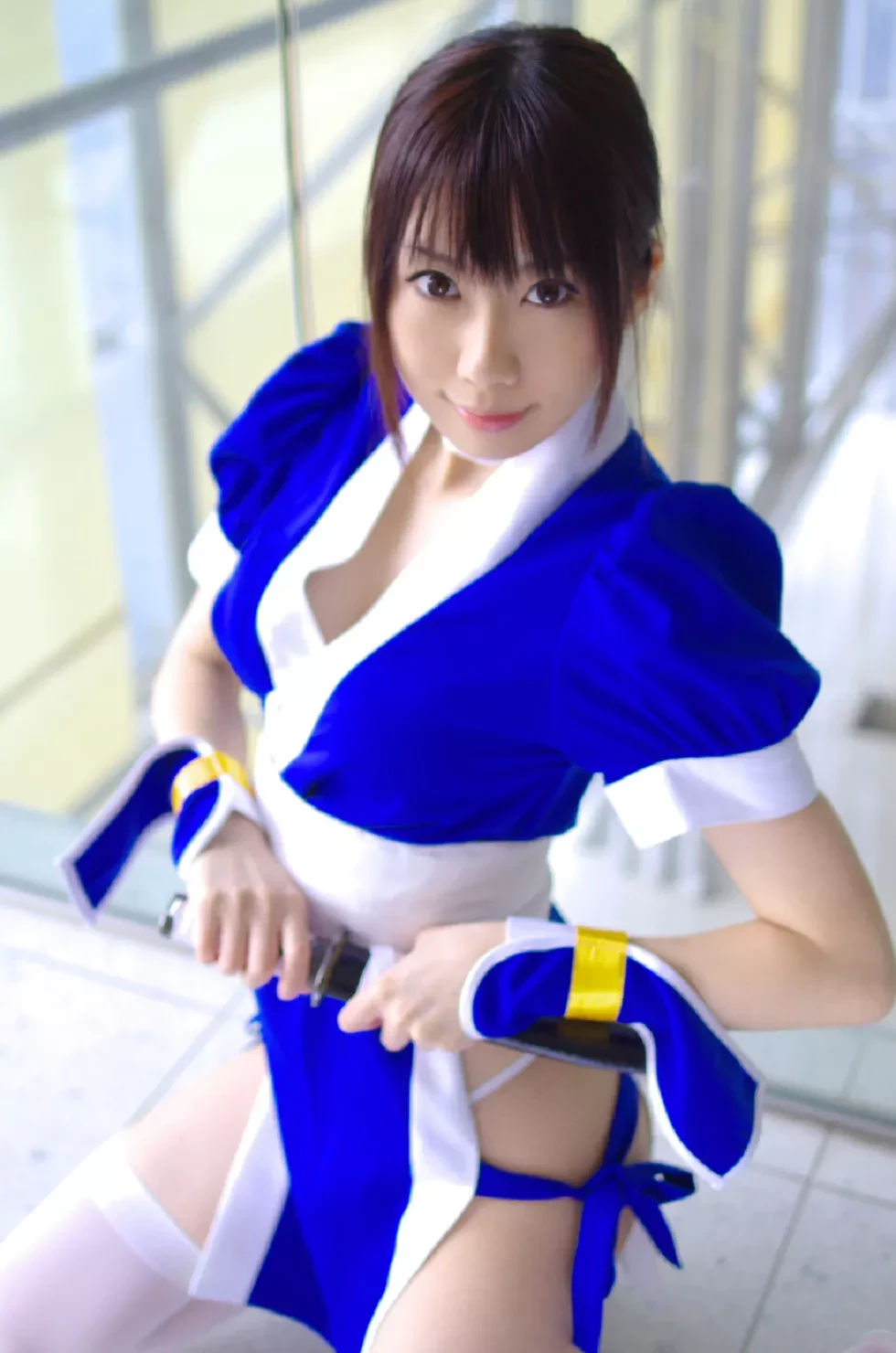 [Cosplay精选]COS正片《霞浪漫》美女武士的白丝美腿性感写真337P