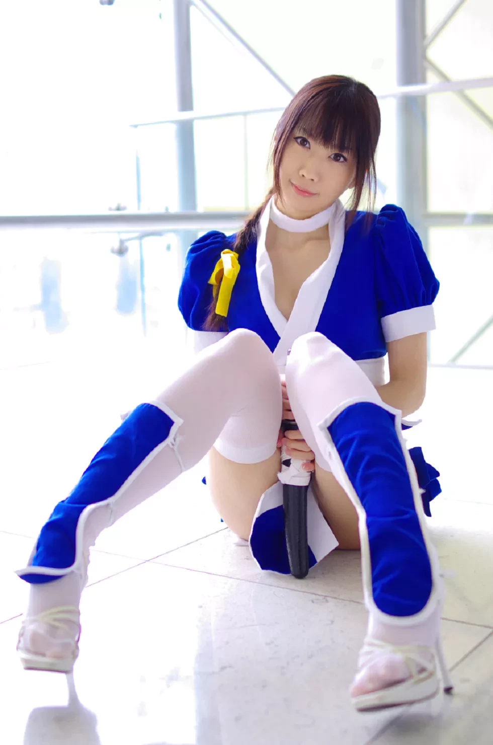 [Cosplay精选]COS正片《霞浪漫》美女武士的白丝美腿性感写真337P