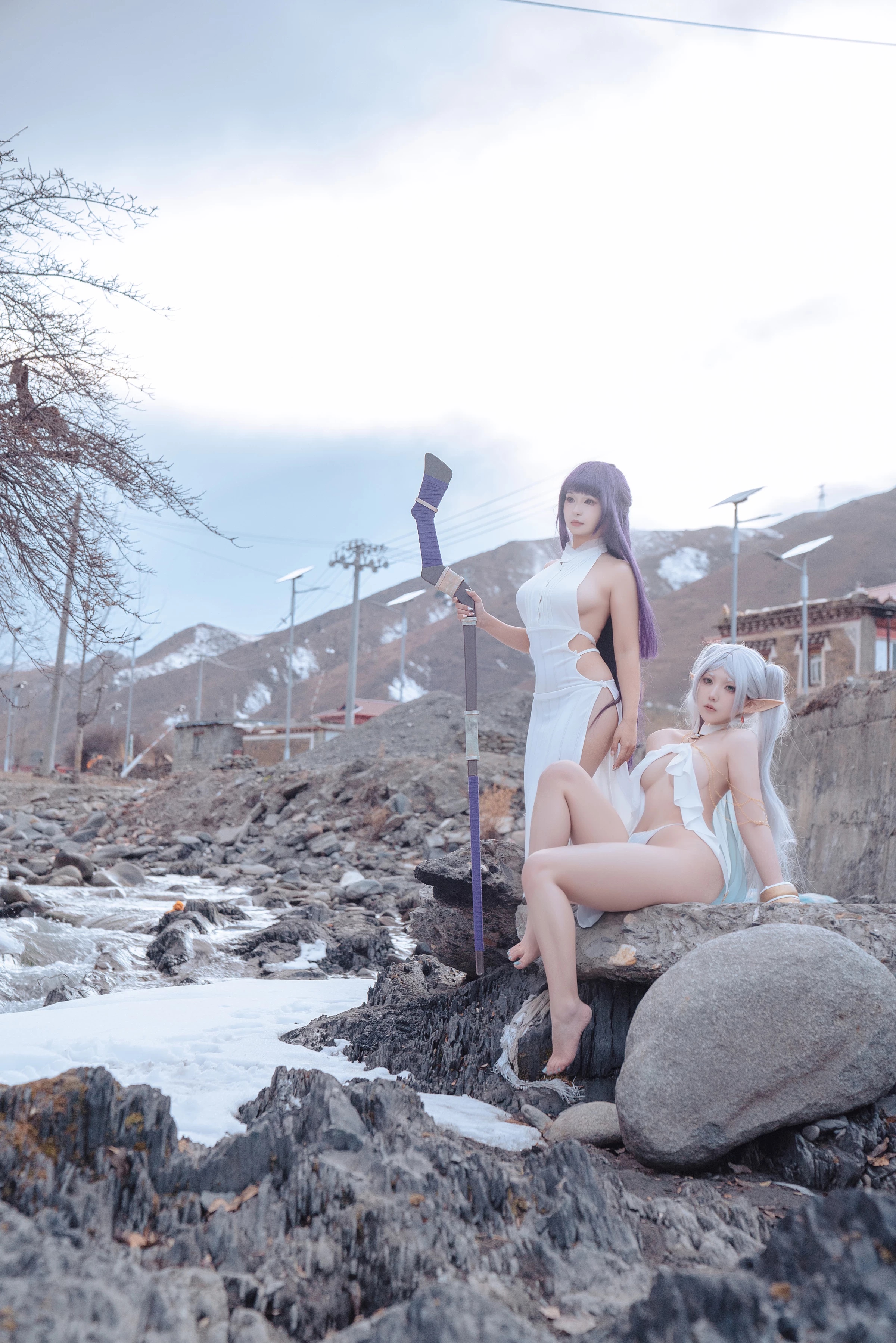 Coser@小和甜酒 & 橙风千雅 - 雪山 菲伦&芙莉莲 [40P]