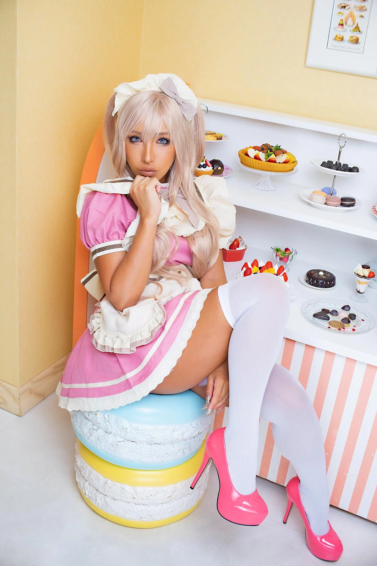 Cosplay nonsummerjack 黒ギャルメイドROM PINK CHOCOLATE