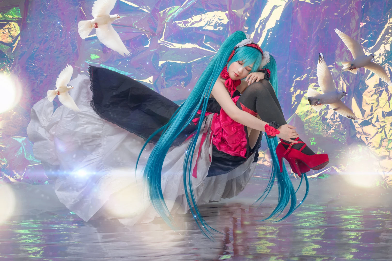 初音未來 第七龍神初音·紅：@七殺不是呆卡萌 第七龍神初音·藍：@阿魂不是天然呆 [9P]