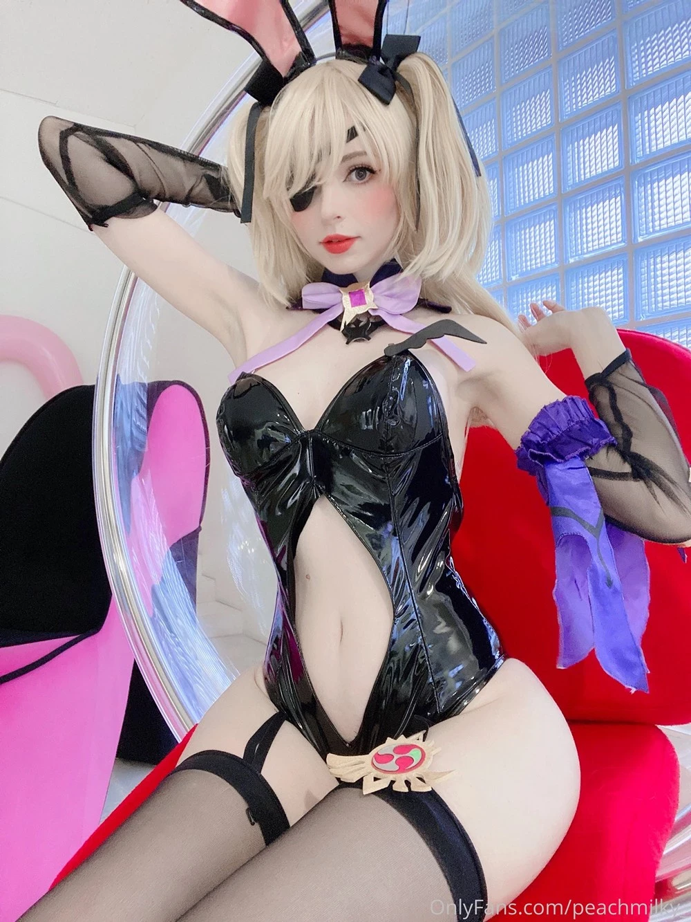 Peachmilky Fischl Playboy Bunny Genshin Impact