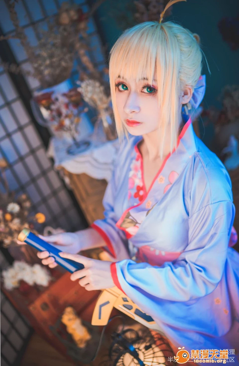 《Fate Stay Night》Saber晴著ver.~吾王和服新年掛畫 C O S P L A Y [67P]