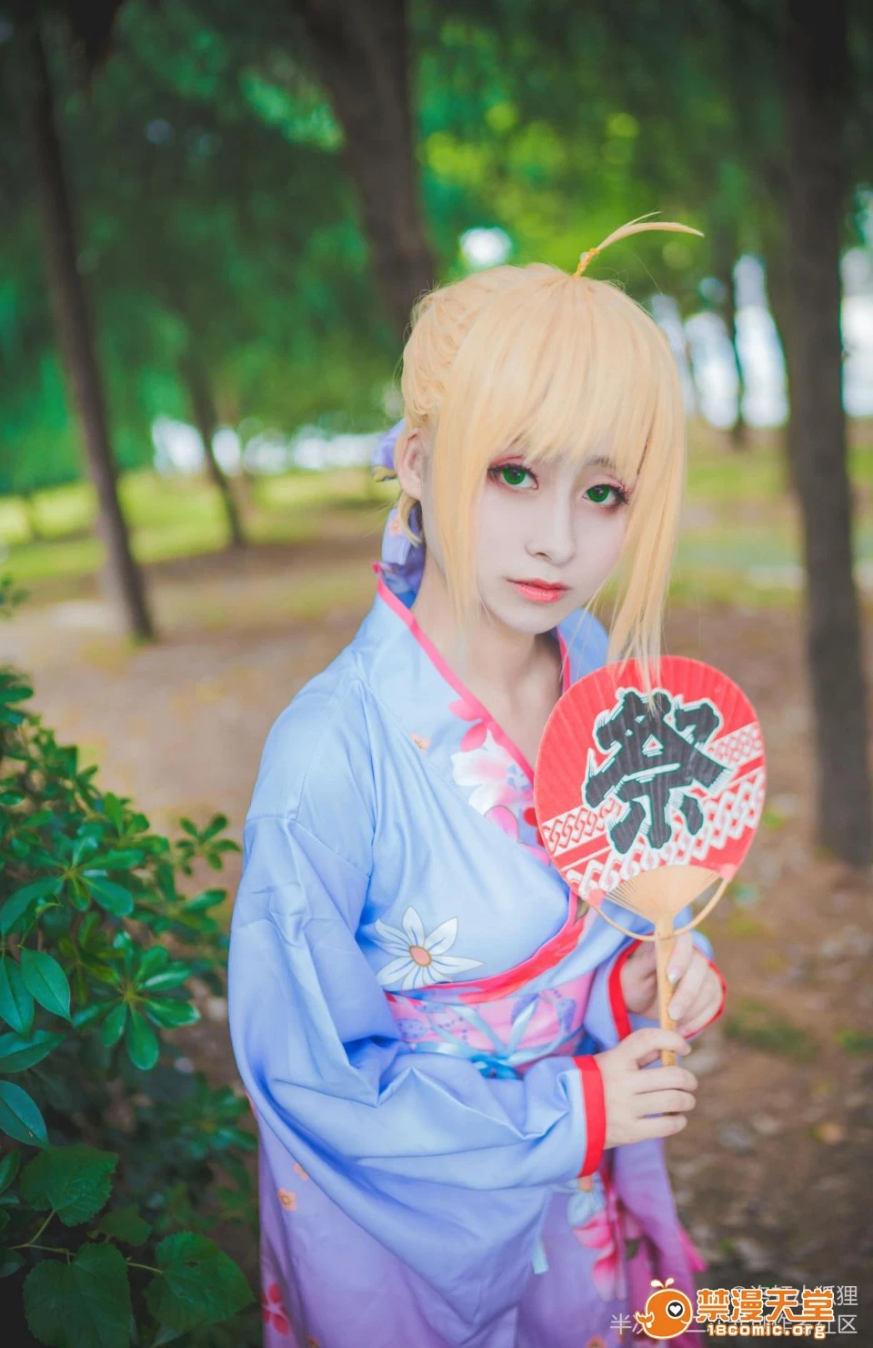 《Fate Stay Night》Saber晴著ver.~吾王和服新年掛畫 C O S P L A Y [67P]