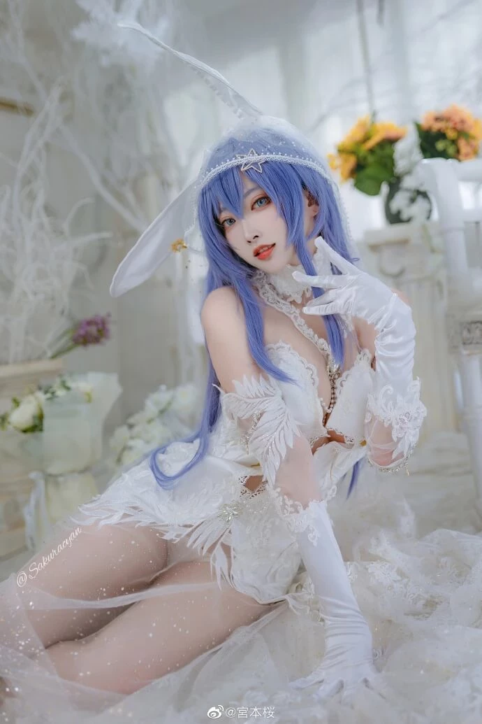 碧藍航線新澤西[花園]-白雪之儀 婚紗花嫁cos cn宮本桜 [12P]