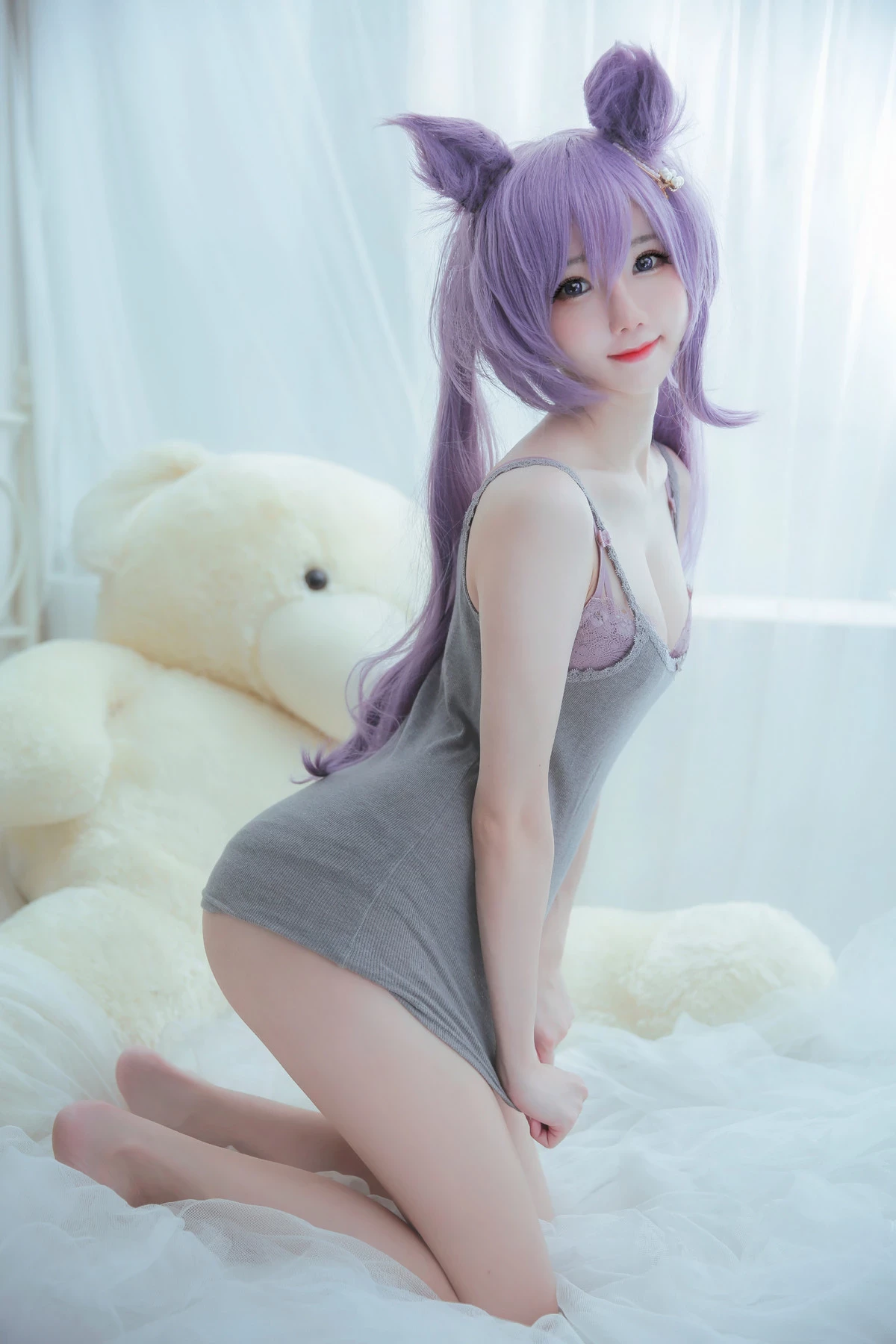 Sally多啦雪 Cosplay Keqing 刻晴 Lingerie Ver.