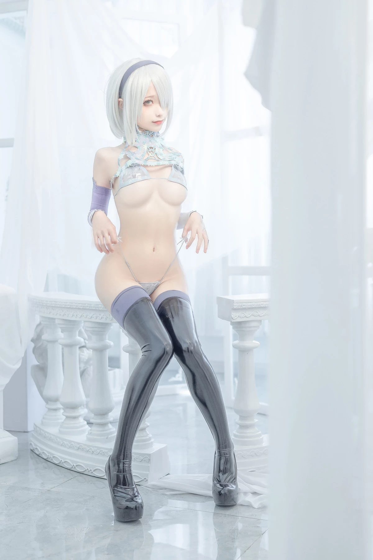 蠢沫沫 Cosplay 2b 冰雪 ice and snow