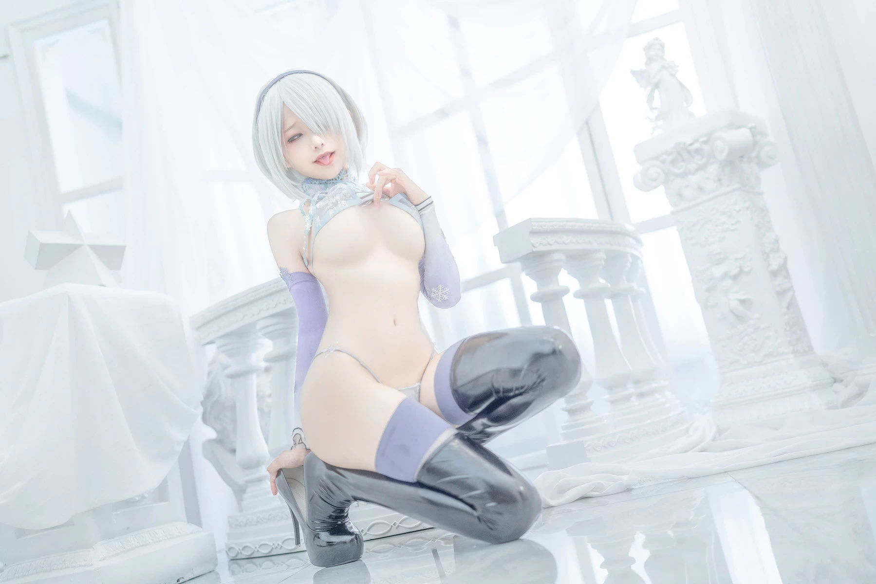 蠢沫沫 Cosplay 2b 冰雪 ice and snow