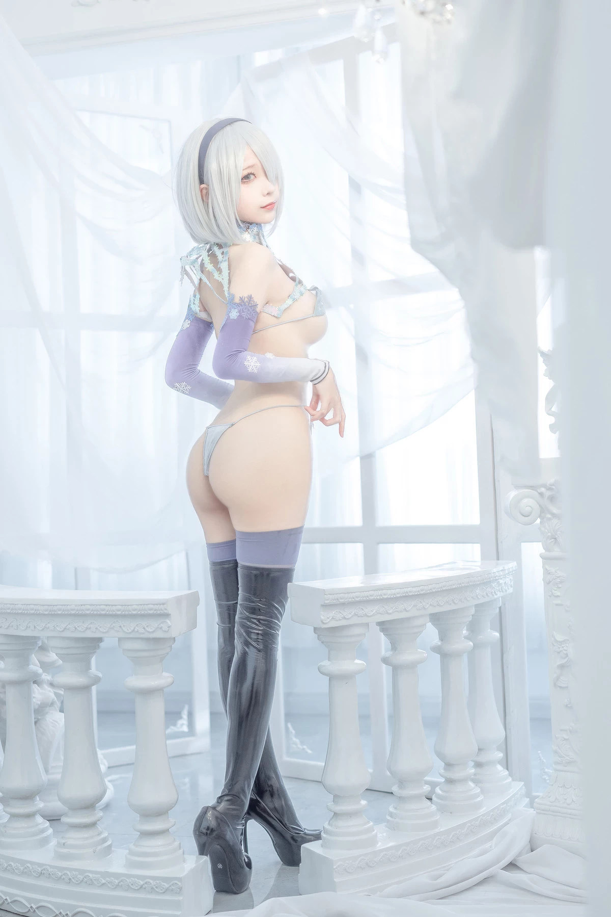 蠢沫沫 Cosplay 2b 冰雪 ice and snow