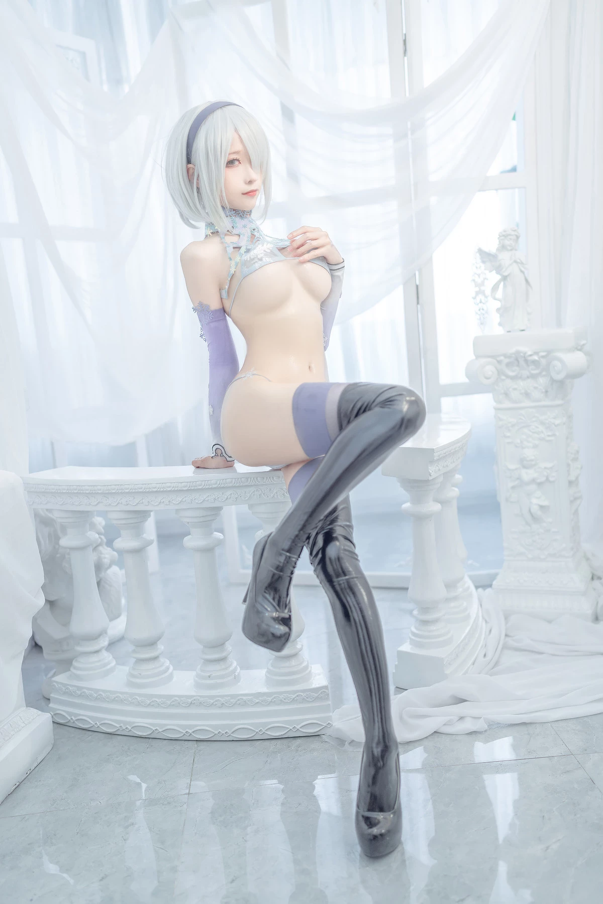 蠢沫沫 Cosplay 2b 冰雪 ice and snow