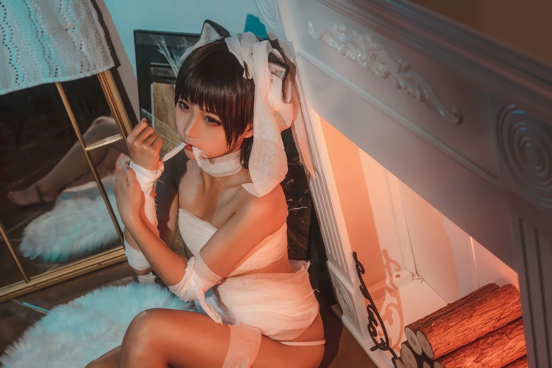 蠢沫沫 Cosplay 繃帶貓