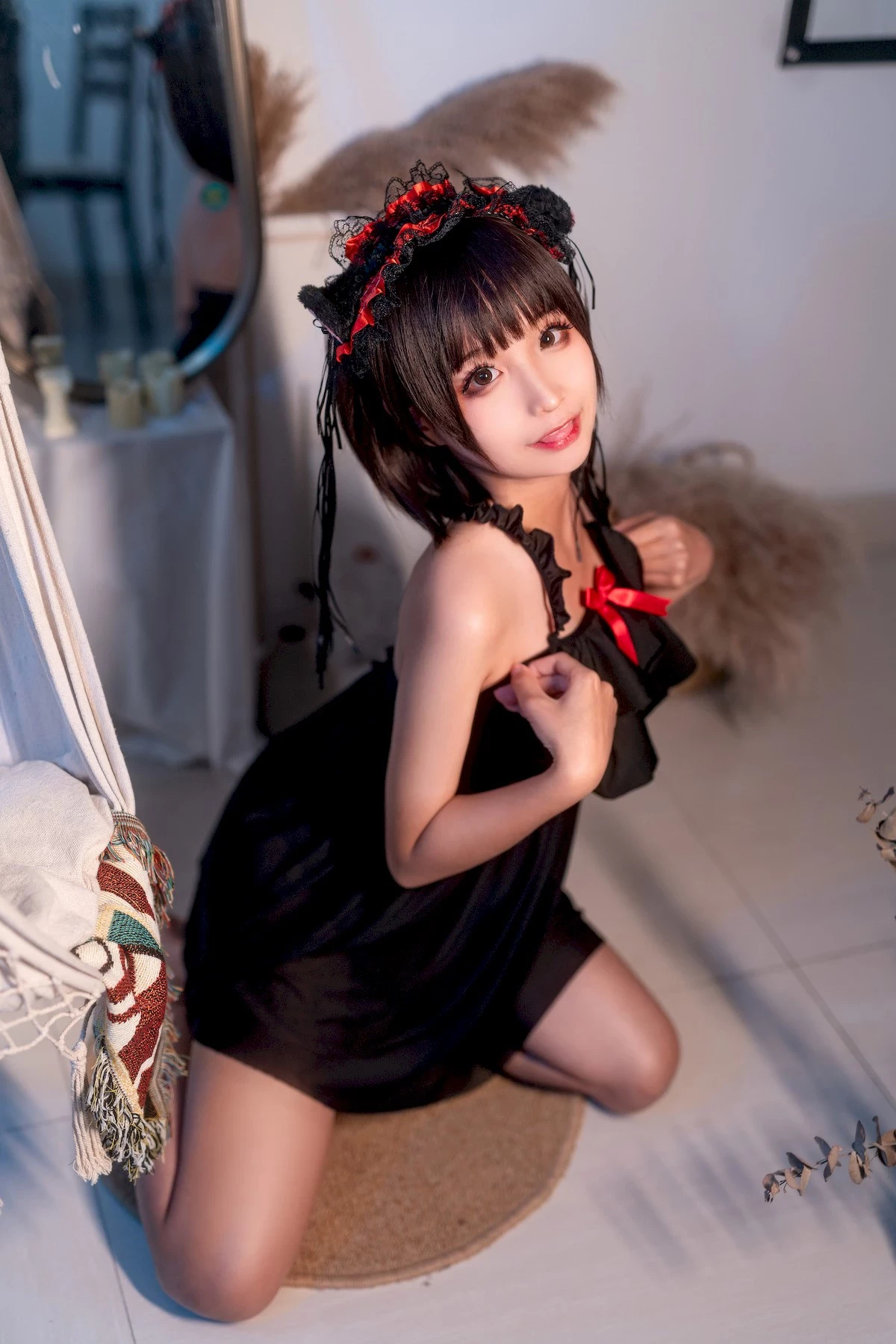 蠢沫沫 Cosplay 黑睡裙 Black Nightdress