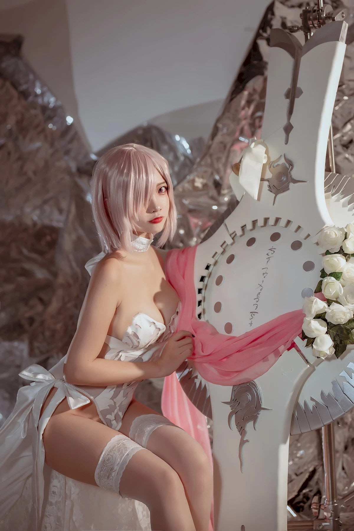 二佐Nisa Cosplay 瑪修婚紗