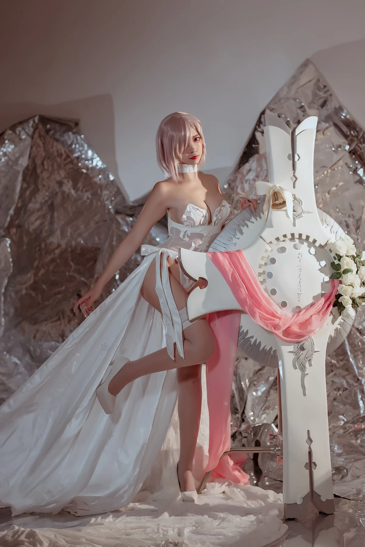 二佐Nisa Cosplay 瑪修婚紗