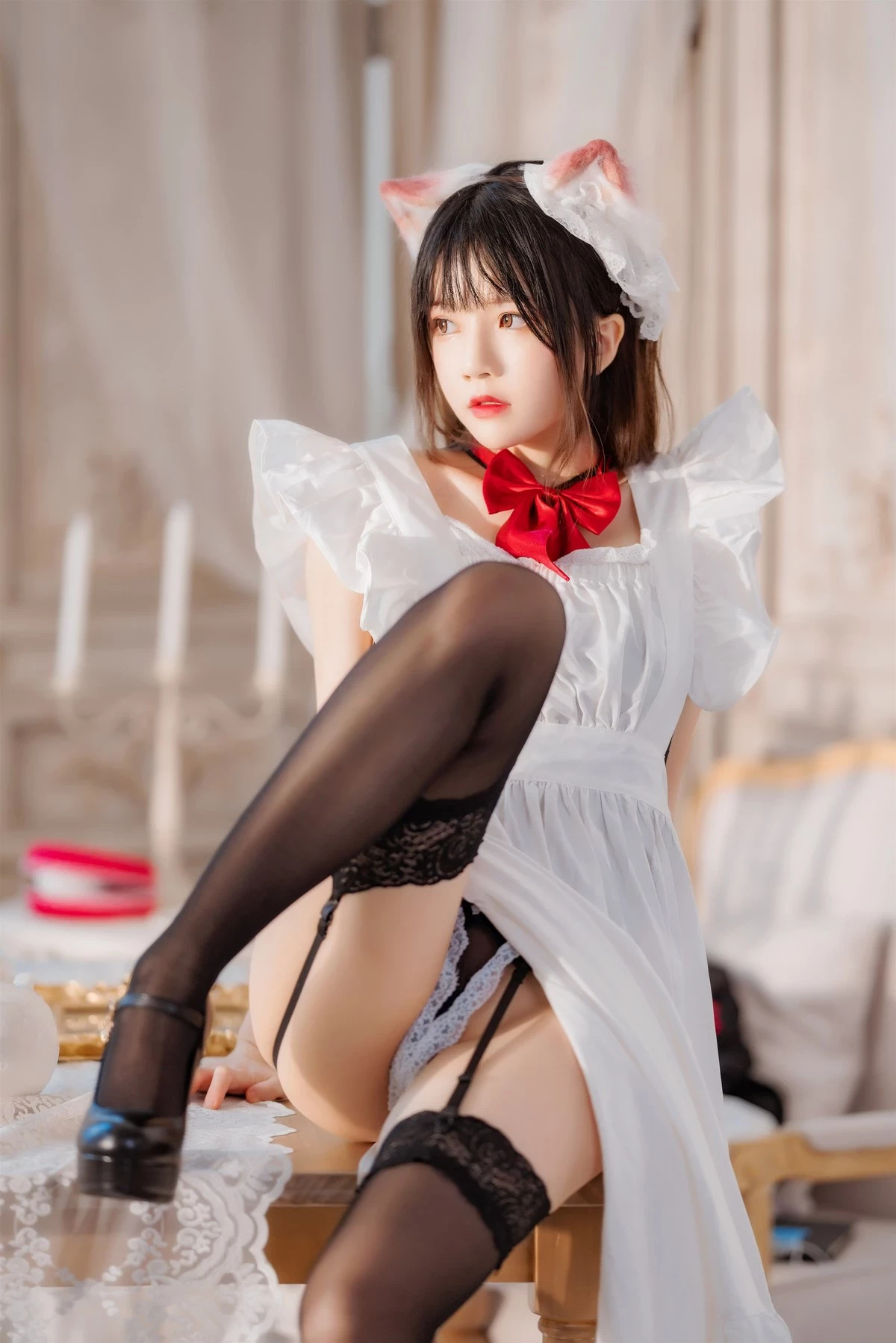 桜桃喵 Cosplay 長裙妹抖