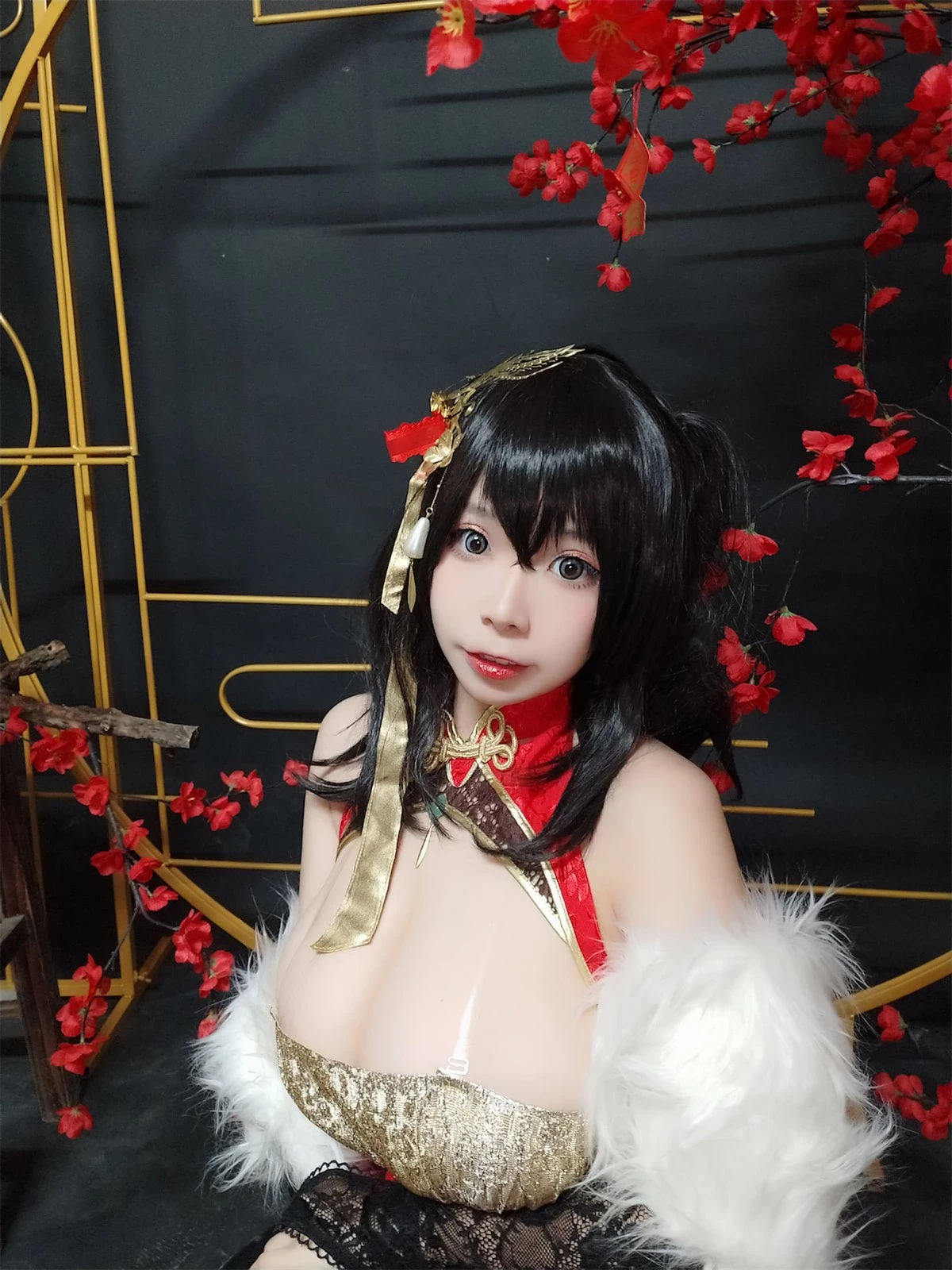 Cosplay 自閉顏球球 無顏小天使wy 碧藍航線 大鳳紅旗袍