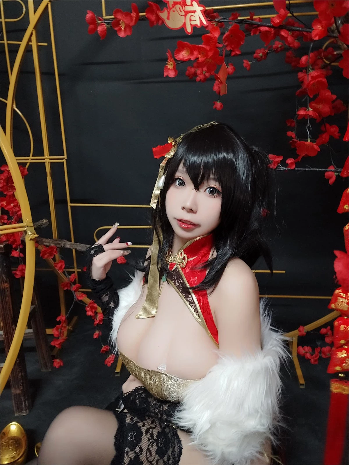 Cosplay 自閉顏球球 無顏小天使wy 碧藍航線 大鳳紅旗袍