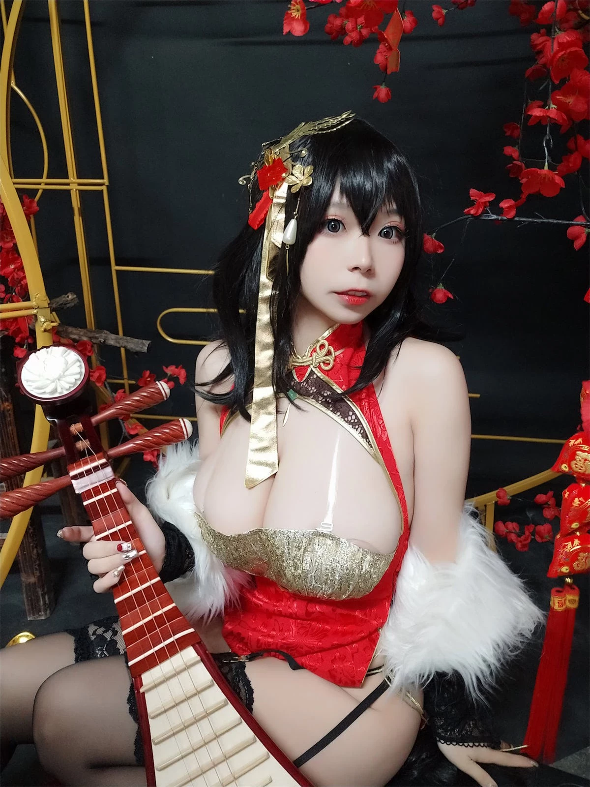 Cosplay 自閉顏球球 無顏小天使wy 碧藍航線 大鳳紅旗袍