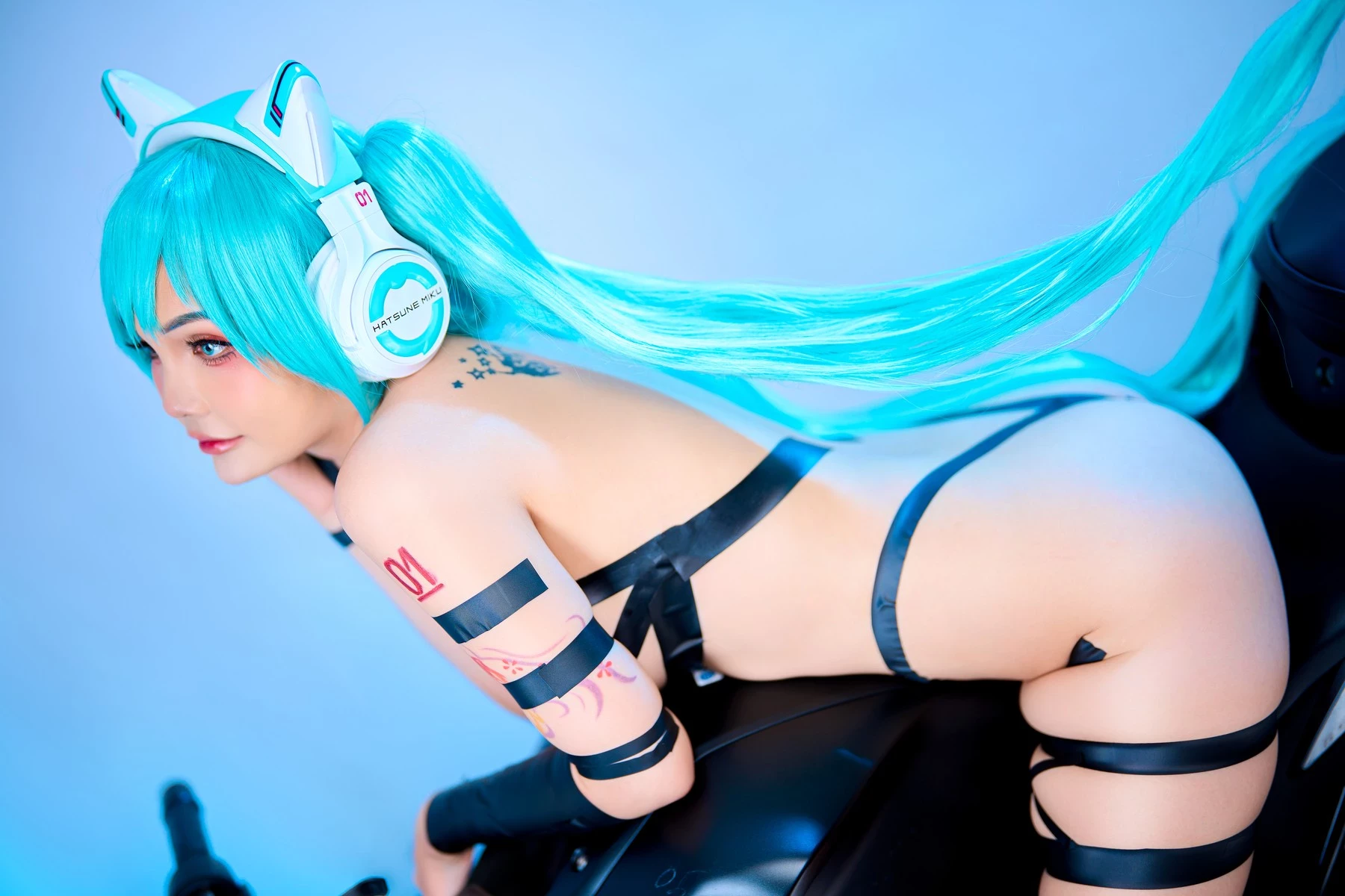 Cosplay JoyceLin Miku Black Tape