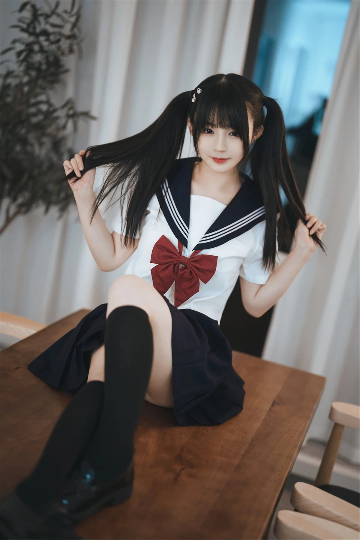 Cosplay 桜井寧寧 雙馬尾JK