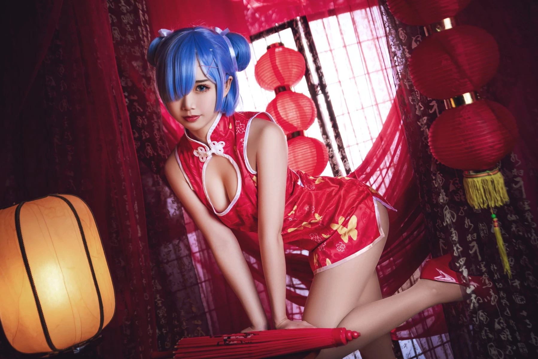 Cosplay 麵餅仙兒 雷姆旗袍