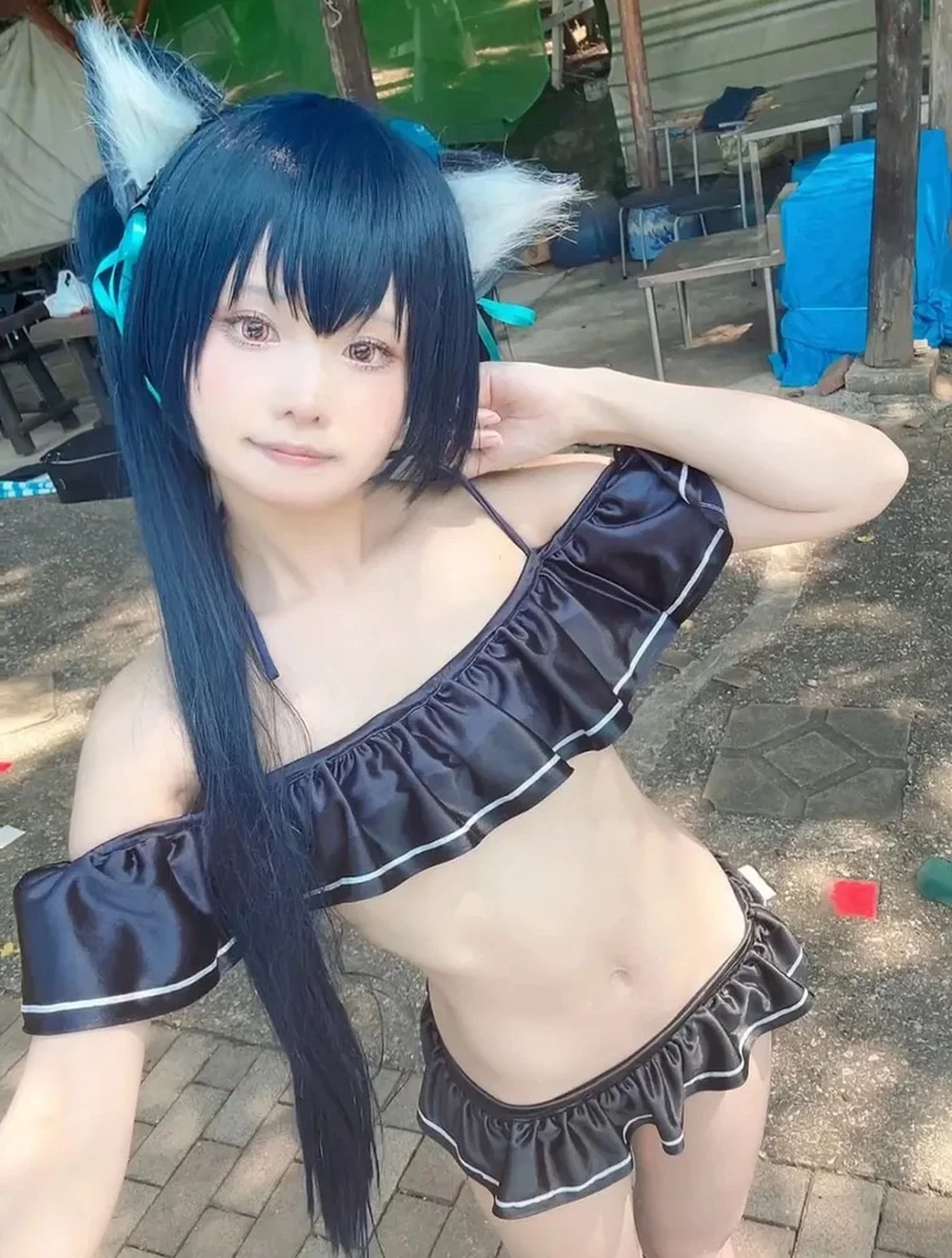 kurumi_cos Serika swimsuit